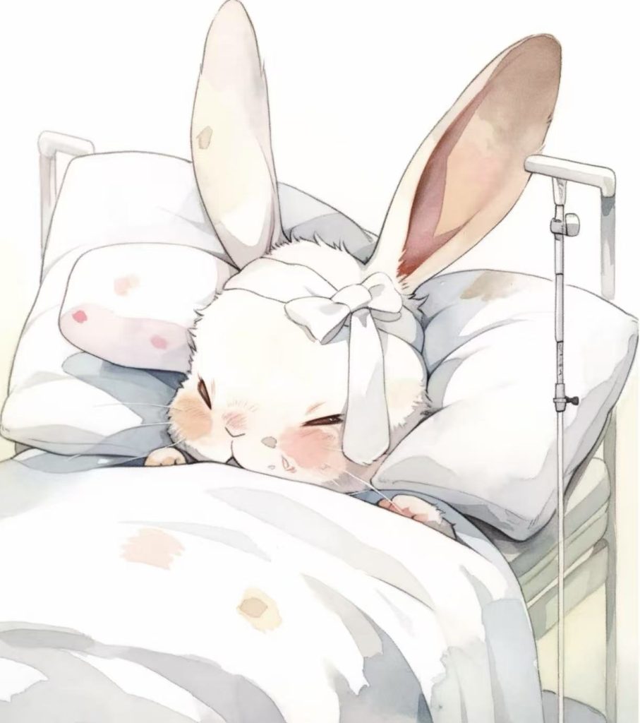 生病的小白兔